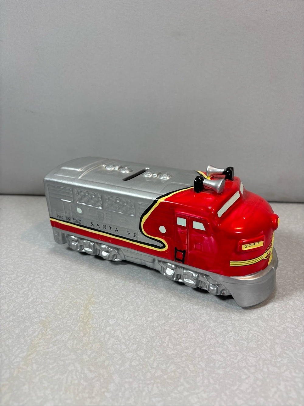 Avon VTG Santa Fe Train Coin Bank